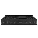 ZLINE 48 in. Classic Gas Rangetop with 8 Burners and Porcelain Cooktop in Black Stainless Steel, Open Box-Great Condition