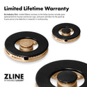 ZLINE Autograph Edition 48 in. 6.7 cu. ft. Paramount Gas Range with 8 Burner DuoPro™ Cooktop and Dual Ovens in Black Stainless Steel with Polished Gold Helix Handles and Accents (PSGRBZ-48-KG)