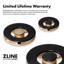 ZLINE Autograph Edition 48 in. 6.7 cu. ft. Paramount Gas Range with 8 Burner DuoPro™ Cooktop and Dual Ovens in Black Stainless Steel and Champagne Bronze Accents, Open Box-Great Condition