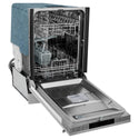 ZLINE 18 in. Compact Top Control Built-In Dishwasher with Satin Stainless Steel Panel and Stainless Steel Tub with Modern Style Handle, 52dBa (DW-SN-18)