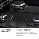 ZLINE 36 in. Gas Cooktop with 6 Brass Burners and Black Porcelain Top (RC-BR-36-PBT)