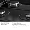 ZLINE Autograph Edition 36 in. Legacy Gas Rangetop with 6 Burners and Porcelain Cooktop in Satin Stainless Steel with Champagne Bronze Accents (RTSZ-36-CB)