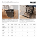 ZLINE 24 in. Stainless Steel Top Control Built-In Dishwasher with Stainless Steel Tub and Modern Style Handle (DW-304-24)