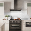 ZLINE 30 in. Convertible Vent Wall Mount Range Hood in Black Stainless Steel Handle, Open Box-Great Condition