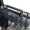 ZLINE Autograph Edition 24 in. Monument Series 3rd Rack Top Touch Control Tall Tub Dishwasher in Black Stainless Steel with Champagne Bronze Helix Handle, 45dBa (DWMTZ-BS-24-KCB)
