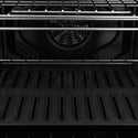 ZLINE Autograph Edition 30 in. Professional True Convection Single Wall Oven with Air Fry and Self Clean in Black Stainless Steel with Polished Gold Helix Handle (WASBZ-30-KG)