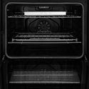 ZLINE Autograph Edition 30 in. Professional True Convection Single Wall Oven with Air Fry and Self Clean in Black Stainless Steel with Polished Gold Helix Handle (WASBZ-30-KG)