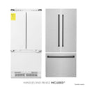 ZLINE Autograph Edition 36 in. 19.6 cu. ft. French Door Built-In Bottom Freezer Refrigerator with Water Dispenser and Ice Maker in Satin Stainless Steel with Matte Black Accents (RBIVZ-SN-36-MB)