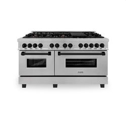 ZLINE Autograph Edition 60 in. 7.4 cu. ft. Legacy Dual Fuel Range with 9 Burner Gas Cooktop and 2 Electric Convection Ovens