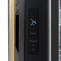 ZLINE Autograph Edition 36 in. 28.9 cu. ft. Standard-Depth French Door External Water Dispenser Refrigerator with Dual Ice Maker in Fingerprint-Resistant Black Stainless Steel and Champagne Bronze Traditional Handles (RSMZ-W-36-BS-CB)