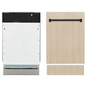 ZLINE Autograph Edition 18” Tallac Series 3rd Rack Top Control Dishwasher in Custom Panel Ready with Matte Black Handle, 51dBa (DWVZ-18-MB)