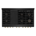 ZLINE Autograph Edition 48 in. 6.7 cu. ft. Paramount Double Oven Gas Range with 8 Burner Cooktop in Black Stainless Steel and Polished Gold Accents, Open Box-Good Condition