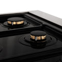 ZLINE Autograph Edition 36" Porcelain Rangetop with 6 Gas Burners in Fingerprint Resistant Stainless Steel and Polished Gold Accents (RTSZ-36-G)