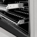 ZLINE Autograph Edition 24 in. 2.8 cu. ft. Legacy Dual Fuel Range with 4 Burner Gas Cooktop and Electric Convection Oven in Satin Stainless Steel and Matte Black Accents, Open Box-Great Condition