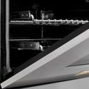 ZLINE Autograph Edition 30 in. 4.0 cu. ft. Legacy Dual Fuel Range with 4 Burner Gas Cooktop and Electric Convection Oven in Satin Stainless Steel and Polished Gold Accents, Open Box-Great Condition