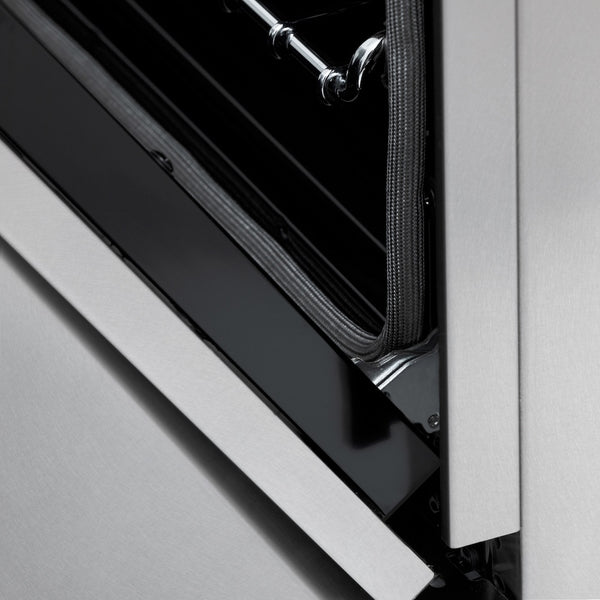 ZLINE Autograph Edition 30 in. 4.0 cu. ft. Legacy Dual Fuel Range with 4 Burner Gas Cooktop and Electric Convection Oven in Satin Stainless Steel and Polished Gold Accents, Open Box-Great Condition