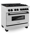 ZLINE Autograph Edition 48 in. 6.0 cu. ft. Legacy Dual Fuel Range with 7 Burner Gas Cooktop and 2 Electric Ovens in Satin Stainless Steel and Champagne Bronze Accents (RASZ-SN-48-CB)