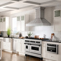 ZLINE Autograph Edition 48 in. 6.0 cu. ft. Legacy Dual Fuel Range with 7 Burner Gas Cooktop and 2 Electric Ovens in Satin Stainless Steel and Matte Black Accents, Open Box-Great Condition