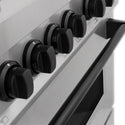 ZLINE Autograph Edition 48 in. 6.0 cu. ft. Legacy Dual Fuel Range with 7 Burner Gas Cooktop and 2 Electric Ovens in Satin Stainless Steel and Matte Black Accents (RASZ-SN-48-MB)