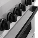 ZLINE Autograph Edition 48 in. 6.0 cu. ft. Legacy Dual Fuel Range with 7 Burner Gas Cooktop and 2 Electric Ovens in Satin Stainless Steel and Matte Black Accents, Open Box-Great Condition
