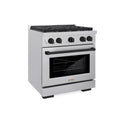 ZLINE Autograph Edition 30 in. 4.2 cu. ft. Paramount Dual Fuel Range with 4 Burner Gas Cooktop and Electric Convection Oven in Satin Stainless Steel with Matte Black Accents, Open Box-Good Condition