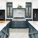 ZLINE Autograph Edition 48 in. Legacy Gas Rangetop with 7 Burners and Porcelain Cooktop in Satin Stainless Steel with Champagne Bronze Accents, Open Box-Good Condition