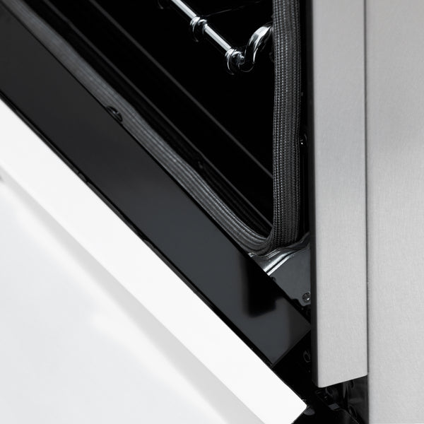 ZLINE Autograph Edition 48 in. 6.0 cu. ft. Legacy Dual Fuel Range with 7 Burner Gas Cooktop and 2 Electric Ovens in Satin Stainless Steel with White Matte Doors and Polished Gold Accents, Open Box-Great Condition
