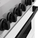ZLINE Autograph Edition 48 in. 6.0 cu. ft. Legacy Dual Fuel Range with 7 Burner Gas Cooktop and 2 Electric Ovens in Satin Stainless Steel with White Matte Doors and Matte Black Accents, Open Box-Great Condition