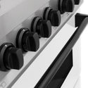 ZLINE Autograph Edition 48 in. 6.0 cu. ft. Legacy Dual Fuel Range with 7 Burner Gas Cooktop and 2 Electric Ovens in Satin Stainless Steel with White Matte Doors and Matte Black Accents, Open Box-Good Condition