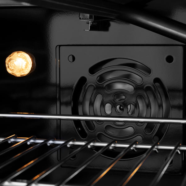 ZLINE Autograph Edition 30 in. 4.2 cu. ft. Paramount Gas Range with 4 Burner Cooktop and Convection Gas Oven in Satin Stainless Steel with White Matte Door and Matte Black Accents (SGRSZ-WM-30-MB)