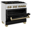 ZLINE Autograph Edition 36 in. 4.6 cu. ft. Legacy Dual Fuel Range with 6 Burner Gas Cooktop and Electric Convection Oven