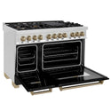 ZLINE Autograph Edition 48 in. 6.0 cu. ft. Legacy Dual Fuel Range with 7 Burner Gas Cooktop and 2 Electric Ovens