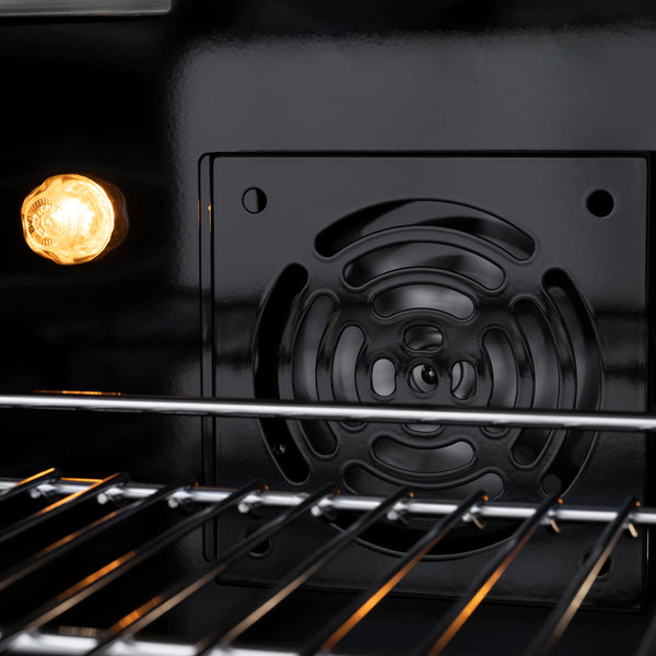 ZLINE Autograph Edition 48 in. 6.7 cu. ft. Paramount Double Oven Dual Fuel Range with 8 Burner Gas Cooktop in Stainless Steel with Black Matte Doors and Champagne Bronze Accents, Open Box-Great Condition