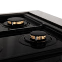 ZLINE Autograph Edition 60 in. 7.4 cu. ft. Legacy Dual Fuel Range with 9 Burner Gas Cooktop and 2 Electric Convection Ovens in Stainless Steel and Matte Black Accents, Open Box-Great Condition