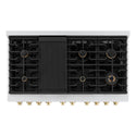 ZLINE Autograph Edition 48 in. 6.7 cu. ft. Paramount Double Oven Dual Fuel Range with 8 Burner Gas Cooktop in Stainless Steel and Champagne Bronze Accents, Open Box-Great Condition