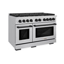 ZLINE Autograph Edition 48 in. 6.7 cu. ft. Paramount Double Oven Dual Fuel Range with 8 Burner Gas Cooktop in Stainless Steel and Matte Black Accents, Open Box-Great Condition