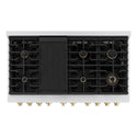 ZLINE Autograph Edition 48 in. 6.7 cu. ft. Paramount Double Oven Gas Range with 8 Burner Cooktop in Stainless Steel and Champagne Bronze Accents, Open Box-Great Condition