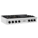 ZLINE Autograph Edition 48 in. Legacy Gas Rangetop with 7 Burners and Porcelain Cooktop in Stainless Steel with Matte Black Accents, Open Box-Good Condition