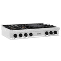 ZLINE Autograph Edition 48 in. Legacy Gas Rangetop with 7 Burners and Porcelain Cooktop in Stainless Steel with Matte Black Accents (RTZ-48-MB)