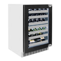 ZLINE 24 In. Touchstone Wine Cooler with Panel-Ready Glass Door and Matte Black Handle (RWDPOZ-24-MB)