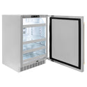 ZLINE Autograph Edition 24 in. Touchstone 151 Can Beverage Fridge with Solid Stainless Steel Door and Champagne Bronze Helix Handle (RBSOZ-ST-24-KCB)
