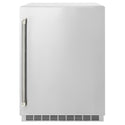 ZLINE Autograph Edition 24 in. Touchstone 151 Can Beverage Fridge with Solid Stainless Steel Door and Polished Nickel Helix Handle (RBSOZ-ST-24-KPN)