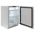 ZLINE Autograph Edition 24 in. Touchstone 151 Can Beverage Fridge with Solid Stainless Steel Door and Polished Nickel Helix Handle (RBSOZ-ST-24-KPN)