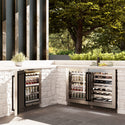 ZLINE 24 In. Touchstone Wine Cooler with Stainless Steel Glass Door and Matte Black Handle (RWDOZ-GS-24-MB)