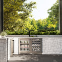 ZLINE 24 In. Touchstone Wine Cooler with Stainless Steel Glass Door and Matte Black Handle (RWDOZ-GS-24-MB)