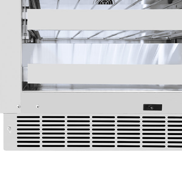 ZLINE Autograph Edition 24 in. Touchstone Dual Zone 44 Bottle Wine Cooler with Stainless Steel Glass Door and Polished Gold Helix Handle (RWDOZS-24-KG)