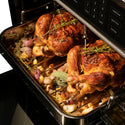 ZLINE 30 in. Autograph Edition Professional True Convection Single Wall Oven with Air Fry and Self Clean in Satin Stainless Steel with Champagne Bronze Handle (WASSZ-30-CB)