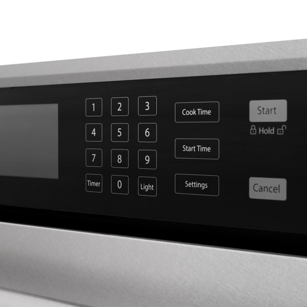 ZLINE 30 in. Autograph Edition Professional True Convection Single Wall Oven with Air Fry and Self Clean in Satin Stainless Steel with Champagne Bronze Handle (WASSZ-30-CB)