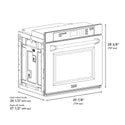 ZLINE 30 in. Autograph Edition Professional True Convection Single Wall Oven with Air Fry and Self Clean in Satin Stainless Steel with Champagne Bronze Handle (WASSZ-30-CB)