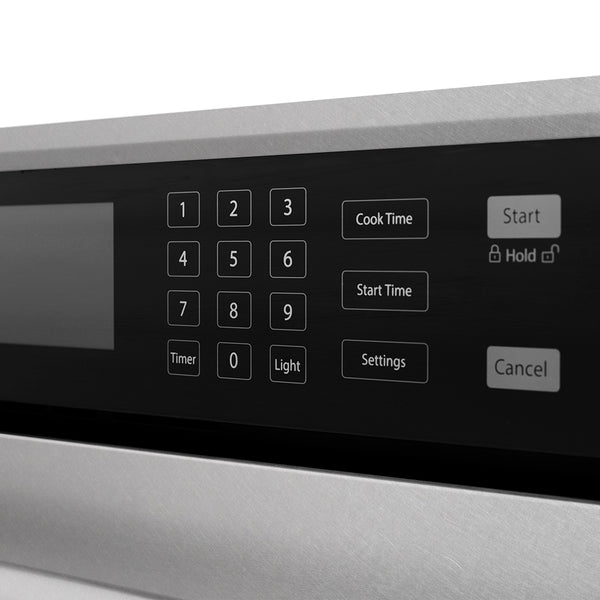 ZLINE Autograph Edition 30 in. Professional True Convection Single Wall Oven with Air Fry and Self Clean in Satin Stainless Steel with Polished Nickel Helix Handle (WASSZ-30-KPN)